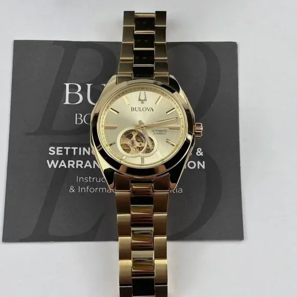 Bulova Surveyor Gold 39mm Tone Stainless Steel Men's Automatic Watch